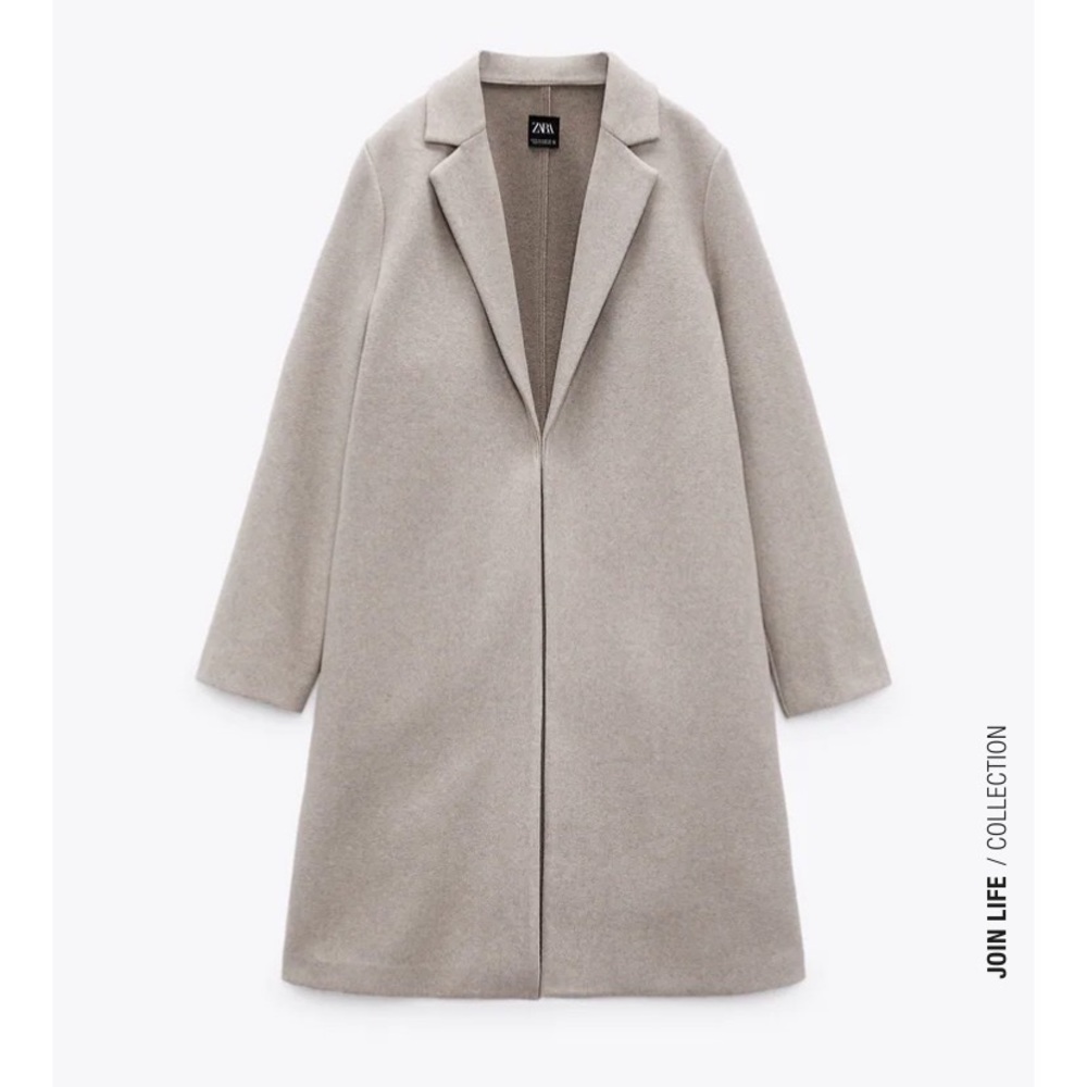 Zara Lapel Coat - Sand Color